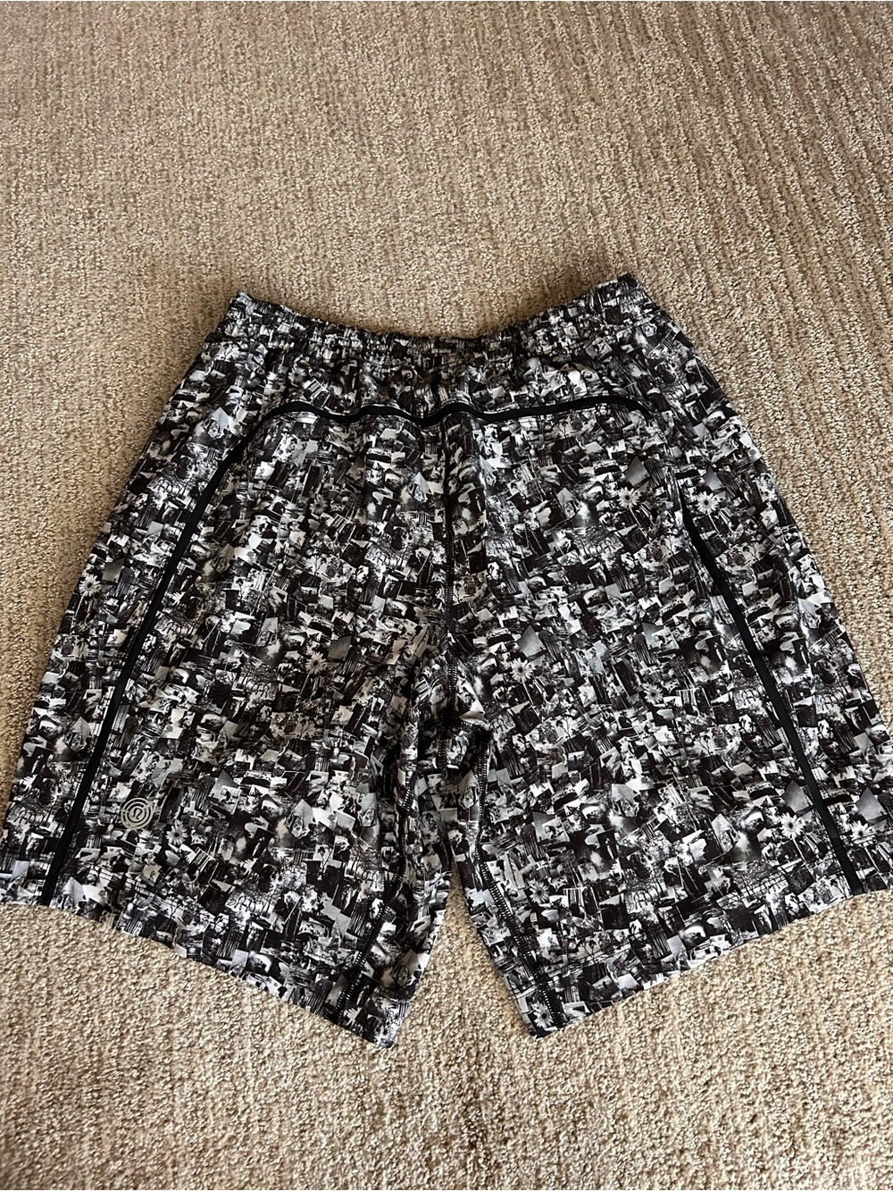 Lululemon special edition Men's Black & White Patterned Athletic Shorts
